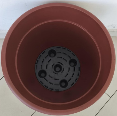 Henger alakú cserép önöntözővel 60 cm terracotta