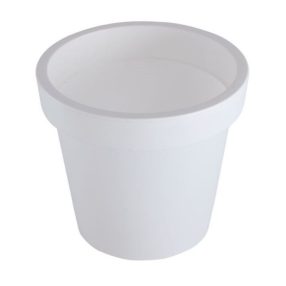 Dupla falú virágcserép Ø25cm fehér