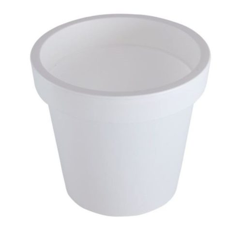 Dupla falú virágcserép Ø25cm fehér