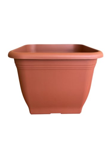 Négyszögletes cserép önöntözővel 33 cm terracotta