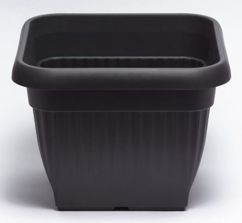 Négyszögletes virágcserép bordázott Ø33cm anthracite