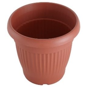 Campana virágcserép bordázott Ø20cm terracotta