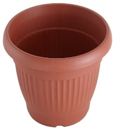 Campana virágcserép bordázott Ø35cm terracotta