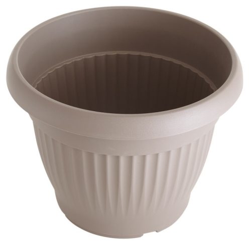 Campana virágcserép bordázott Ø20cm taupe