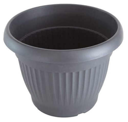 Campana virágcserép bordázott Ø25cm antracite