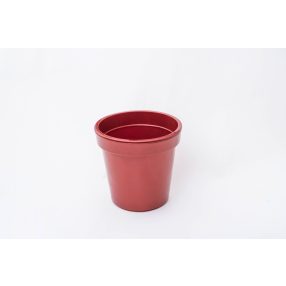 Metál fényű műanyag kaspó 14,5 cm burning 