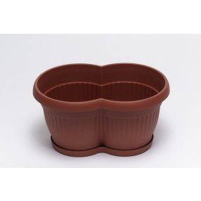 Balkonláda bordázott 30 cm terrakotta