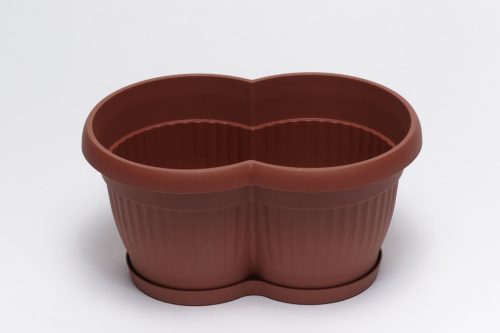 Balkonláda bordázott 30 cm terrakotta