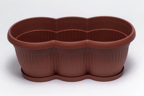 Balkonláda bordázott 40 cm terrakotta