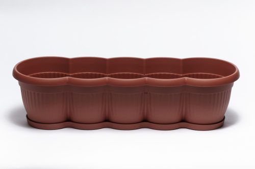 Balkonláda bordázott 60 cm terrakotta