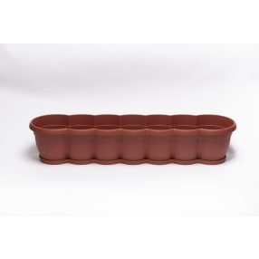 Balkonláda bordázott 80 cm terrakotta