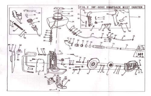 3WF-600C Permetező Alkatrészek