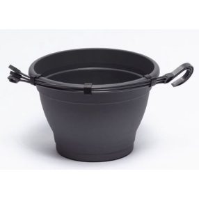 Függesztett műanyag cserép  Ø 25cm  anthracite