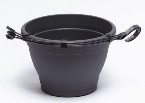 Függesztett műanyag cserép  Ø 25cm  anthracite