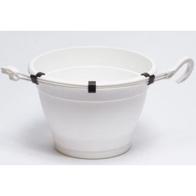 Függesztett műanyag cserép  Ø 25cm  fehér