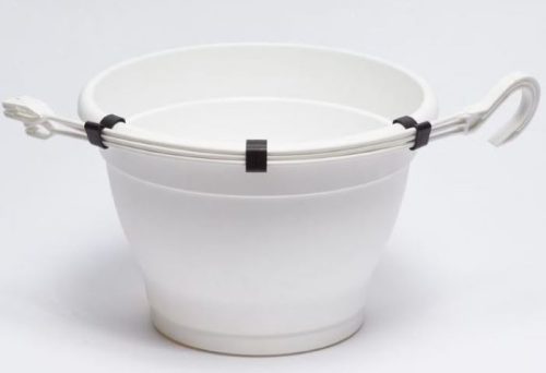 Függesztett műanyag cserép  Ø 25cm  fehér