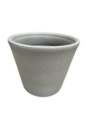 Fúvott cserép beton hatású 33 cm szürke