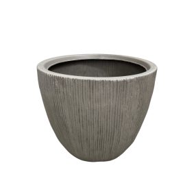 Fúvott cserép beton hatású 39 cm taupe