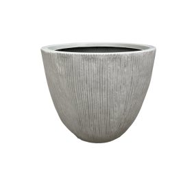 Fúvott cserép beton hatású 39 cm szürke