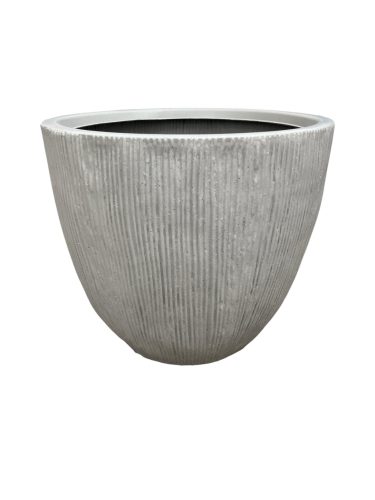 Fúvott cserép beton hatású 39 cm szürke