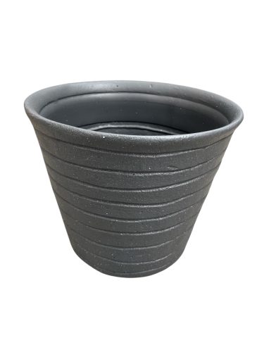 Fúvott cserép beton hatású csíkos 33 cm anthracite