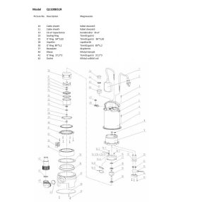 Q1100-B51R Szivattyú alkatrészek
