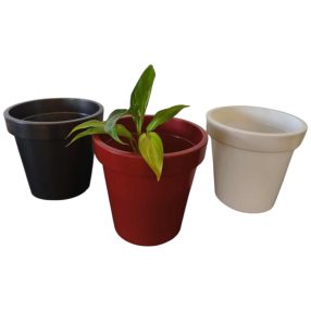 Széria 36 - Metál fényű műanyag kaspó